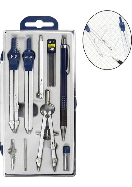 Çizim Compaeces Matematik Geometri Seti Seti Metal Pusula Geometri Hassas Alet Öğrenciler Için Profesyonel Pusula Ofis (Yurt Dışından)