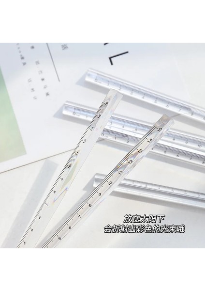 20CM Tarzı 15CMCM Basit Şeffaf Gökkuşağı Üçgen Düz Cetvel Kawaii Kırtasiye Malzemeleri Çizim Hediye Ofis Okul Ölçme (Yurt Dışından) modelleri