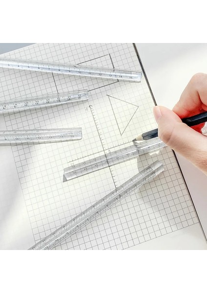 20CM Tarzı 15CMCM Basit Şeffaf Gökkuşağı Üçgen Düz Cetvel Kawaii Kırtasiye Malzemeleri Çizim Hediye Ofis Okul Ölçme (Yurt Dışından) indirimleri