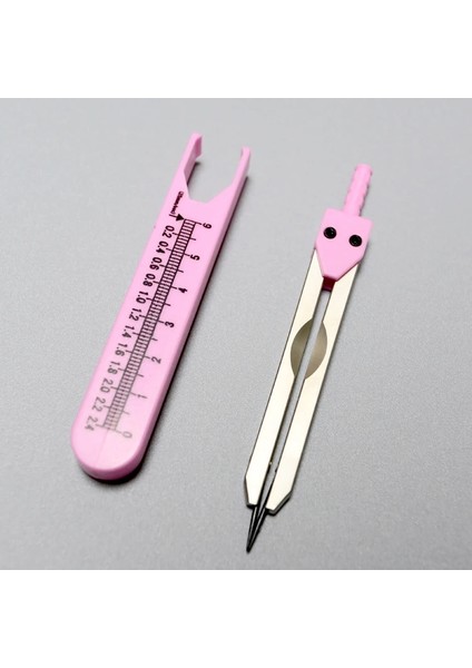 Pembe Tarzı Tıbbi Alt Yönetmelik Tıbbi Bölücü Pusulalar Ölçek Bölücü Pusula Kesici ile Profesyonel Bölücü Kılıf (Yurt Dışından)