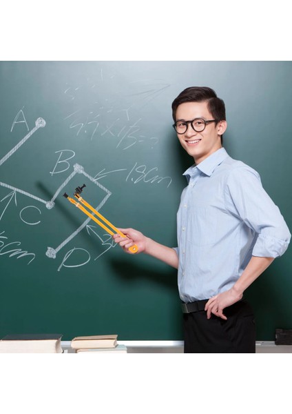 Turuncu Tarzı 1 Adet Araçlar Matematik Öğretim Aracı Çizim Aracı Büyük Pusula Gösteri Için (Yurt Dışından)