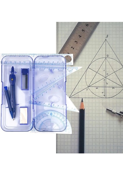Et Geometri Pusula Seti Iletki Cetvel Profesyonel Pusula Ağaç Işleme Silgi Matematik Geometri Kiti Çizim Için (Yurt Dışından)