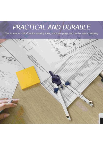 Mavi Stil Çizim Pusula Araçları Çizim Pusula Geometri Çok Fonksiyonlu Malzemeleri Seti Pratik Matematik Profesyonel Kutu Öğretim Aracı (Yurt Dışından)