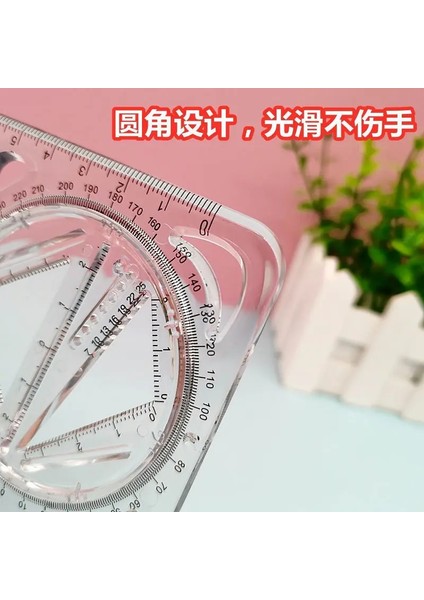 Geometricdrawingkural Stili Ilk ve Ortaokul Öğrencileri Için Çok Fonksiyonlu Geometrik Çizim Cetveli Dönebilen Fonksiyonlu Iletki Kırtasiye Seti F (Yurt Dışından) fiyatları