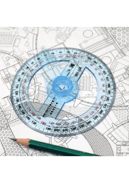 360 Derece Iletki Salıncak Kolu ile Tam Daire Işaretçi Açı Cetvel Matematik Geometri Çizim Araçları Öğrenciler Için Tasarım EM88 (Yurt Dışından) fiyatları
