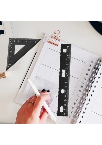 Kırmızı Stil Alüminyum Üçgen Ölçekli Cetvel Seti, Öğrenciler Için 2 Üçgen Cetvel Iletki ve Doğrusal Cetvel Matematik Geometri Aracı Içerir (Yurt Dışından) indirimleri