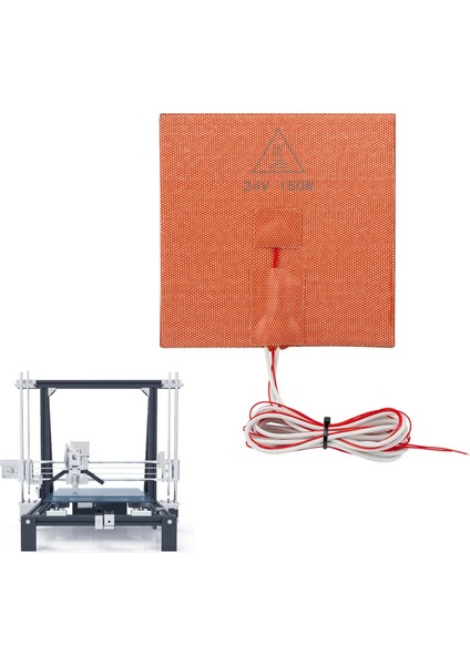 Turuncu Tarzı Silikon Ped Isıtıcı Silikon Isıtıcı Ped 3D Yazıcı Isıtmalı Yatak 24V 150W 3D Yazıcı Isı Yatak Isıtma Plakası Arka (Yurt Dışından) fiyatları