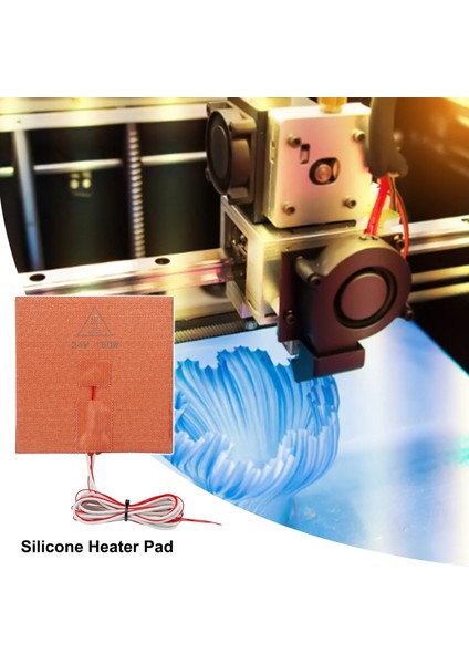 Turuncu Tarzı Silikon Ped Isıtıcı Silikon Isıtıcı Ped 3D Yazıcı Isıtmalı Yatak 24V 150W 3D Yazıcı Isı Yatak Isıtma Plakası Arka (Yurt Dışından) modelleri