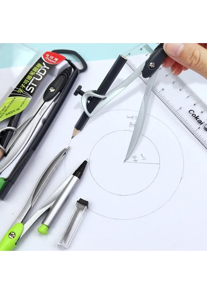 Takılabilir Kalem Pusula Stili Haritalanmış Matematik Geometri Araçları Çalışma Pusulaları Mevcuttur Kurşun Kalem Çizim Pusula Teknik Hassas Çizim Seti Metal Dayanıklı (Yurt Dışından)