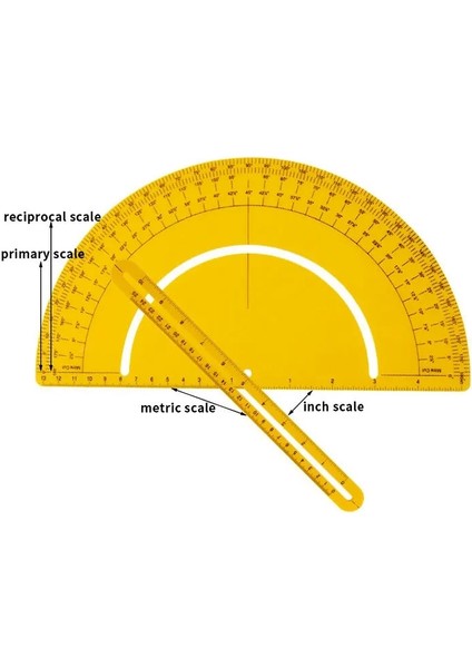Çok Fonksiyonlu Açı Bulucu Iletki Yarım Dairesel 180 Ölçüm Çizim Etkinlik Cetveli Ağaç Işleme Sanatı Taslak Tasarım Şablonu (Yurt Dışından) fırsatları