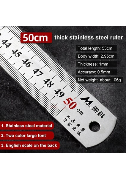 15CM Tarzı cm Paslanmaz Çelik Çift Taraflı Düz Cetvel Santimetre Inç Ölçekli Cetvel Hassas Ölçme Aracı Okul Malzemeleri (Yurt Dışından)