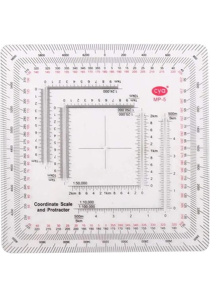 15CM Tarzı Kara Navigasyonu Iletki Koordinat Ölçeği Iletki Haritası Iletki Teknik Amaçlı Topografik (Yurt Dışından)