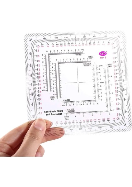 15CM Tarzı Kara Navigasyonu Iletki Koordinat Ölçeği Iletki Haritası Iletki Teknik Amaçlı Topografik (Yurt Dışından)