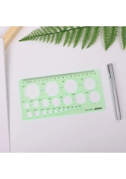 Yeşil Plastik Daireler Geometrik Şablon Cetvel Şablon Ölçme Aracı Öğrenciler Yüksek (Yurt Dışından) fiyatları