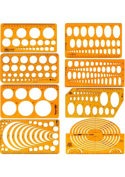 K-107 Tarzı Dairesel Oval Cetvel Dayanıklı K Reçine Çizim Tasarım Mobilya Mimar Şablonu Taslak Çizimi Cetvel Şablon Ölçüm Cetveli (Yurt Dışından) modelleri