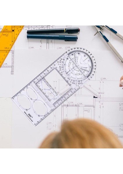 B Tarzı Çizim Öğrencileri Için Çok Fonksiyonlu Geometrik Cetveller Geometrik Çizim Şablonu Silindirler, Koniler, Küpler, Paraboller Için Cetveller (Yurt Dışından) fırsatları