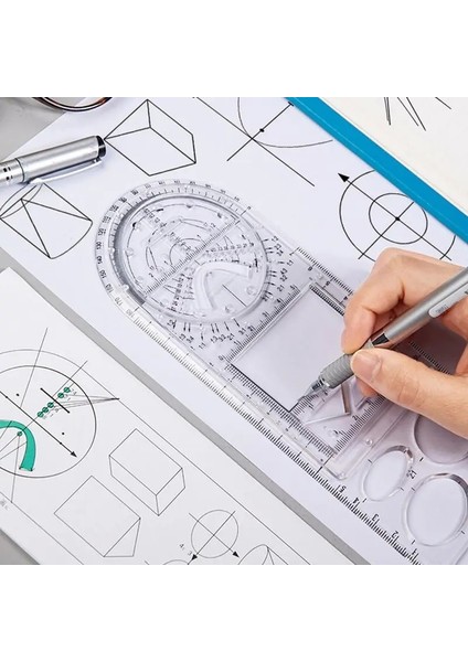 B Tarzı Çizim Öğrencileri Için Çok Fonksiyonlu Geometrik Cetveller Geometrik Çizim Şablonu Silindirler, Koniler, Küpler, Paraboller Için Cetveller (Yurt Dışından) indirimleri