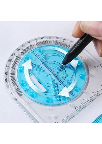 B Tarzı Okul Için Çok Fonksiyonlu Ilköğretim Okulu Aktivite Pusula Çizim Cetvel Geometrik Aracı Ölçme Iletki Cetvel X8N4 (Yurt Dışından)
