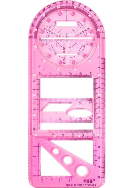Ilköğretim-7 Stili Çok Fonksiyonlu Geometrik Cetvel Geometrik Çizim Şablonu Okul Öğrenci Ofis Mimarisi Için Ölçme Aracı Ölçme Kuralı (Yurt Dışından)