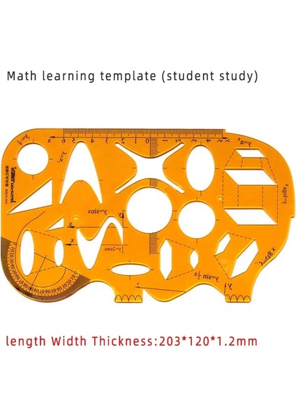 NO.4368 Tarzı Dairesel Oval Cetvel Dayanıklı K Reçine Çizim Tasarım Mobilya Mimar Şablonu Taslak Çizimi Cetvel Şablon Ölçüm Cetveli (Yurt Dışından)