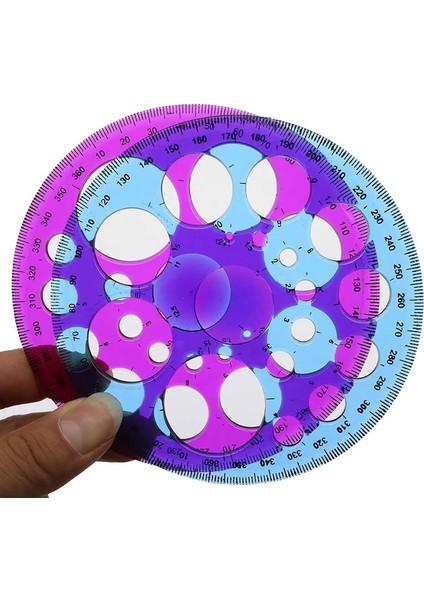 Bir Stil 1 Adet Yeni Araç Yuvarlak Şablon Cetvel Ofis Çizim Kabartma Kalıp Dairesel Şablon 360 Derece Cetvel (Yurt Dışından) modelleri