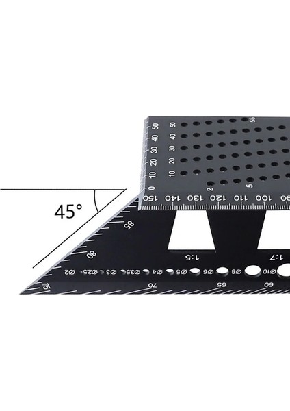 3D Gönye Açısı Ölçme Kare Derece Açı Cetvel Noktalama Işaretleme Ölçer Çerçeveleme Açısı Iletki Ağaç Işleme Aleti (Yurt Dışından) fırsatları