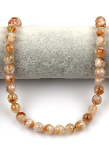 Sitrin Doğal Taş Dizi 10 mm Fasetli Küre Kesim fiyatları