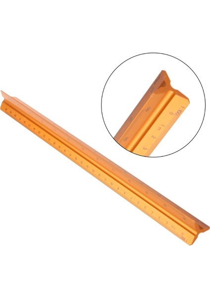 No.8 Tarzı 30 cm Alüminyum Mimar Ölçeği Üçgen Ölçekli Ölçek Cetvel Blueprint Için Üçgen Cetvel Çizim Cetveli Mimar Cetvel (Yurt Dışından)