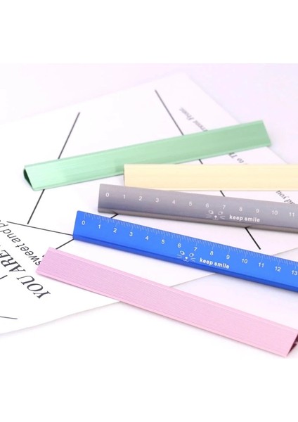 Mavi Stil Alltu Paslanmaz Çelik Metal Cetvel Ölçme Araçları Matematik Sınıfı Okul Ofisi (Yurt Dışından)