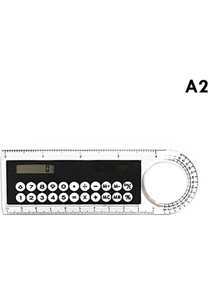 A2 Stili Çok Fonksiyonlu Güneş Cetvel Hesap Makinesi 10 cm Uzunluk Açı Cetvel Kart Cetvel Okul Ofis Öğrencileri Kırtasiye Güneş Cetvelleri (Yurt Dışından)