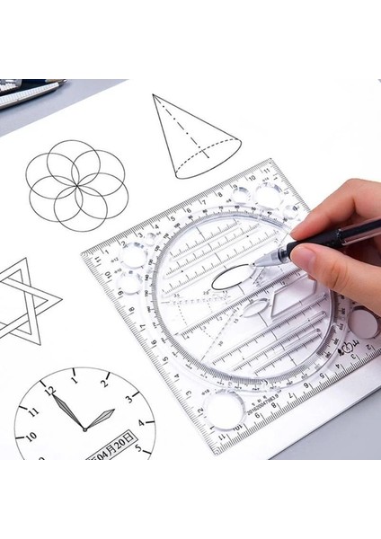 1pc-Siyah Tarzı Çok Işlevli Sanat Tasarım Çizim Cetveli, Stereo Geometri Elips Şablon Cetvel Araçları Öğrenci Malzemeleri (Yurt Dışından) modelleri
