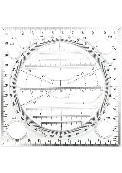 1pc-Siyah Tarzı Çok Işlevli Sanat Tasarım Çizim Cetveli, Stereo Geometri Elips Şablon Cetvel Araçları Öğrenci Malzemeleri (Yurt Dışından) fırsatları