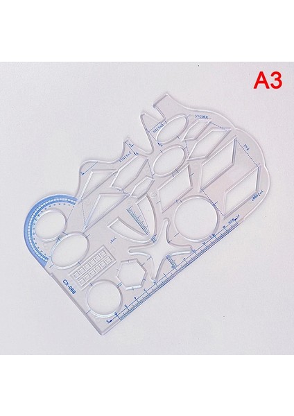 A3 Stili Çok Işlevli Dönebilen Çizim Şablonu Sanat Tasarım Inşaat Mimarı Stereo Geometri Daire Çizim Ölçme Ölçeği Cetvel (Yurt Dışından)