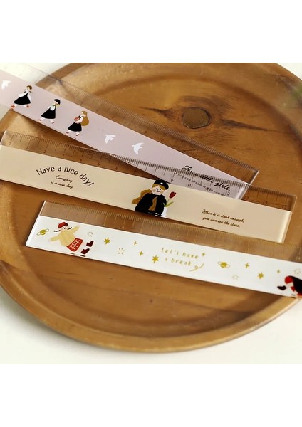 No.4 Stili 15 cm Düz Cetvel Sevimli Karikatür Kahve Çay Renk Cetvel Ins Kore Kawaii Kız Karalama Defteri Cetvel Okula Dönüş Öğrenci Malzemeleri (Yurt Dışından) indirimleri