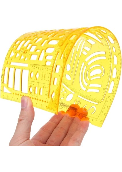 No.93 Tarzı 1 Takım Dayanıklı K Reçine Askeri Çizim Şablonu Ressamlığı Cetvel Stencil Ölçme Aracı Yüksek (Yurt Dışından) indirimleri