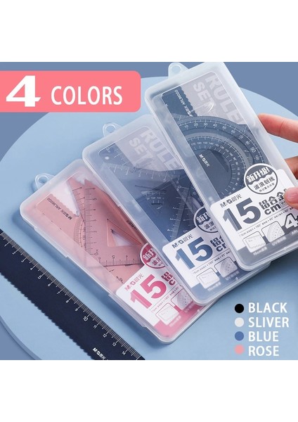 Siyah Stil 4 Adet Alüminyum Cetvel Seti Alüminyum Alaşımlı Metal Geometri Matematik Çizim Pusula Kırtasiye Matematik Okul Ofis Malzemeleri Için (Yurt Dışından) fiyatları