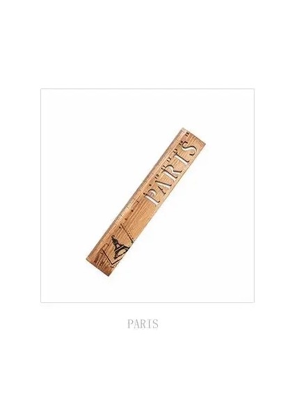 Paris Tarzı 1pc Dünya Ülkesi Italya Roma New York Paris Ahşap Düz Ölçü Cetveli (Yurt Dışından)