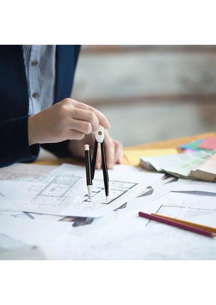 Beyaz Stil Matematik Pusula Mekanik Kalem Çizim Pusulası Geometryartwoodworking Geometri Pusulası Geri Çekilebilir Mekanik Kurşun Kalemle (Yurt Dışından) indirimleri