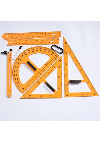 No.9 Stili Et Çok Işlevli Öğretim Cetvel Seti Üçgen Pusulalar Iletki Ölçüm Cetveli Matematik Sanat Yeni (Yurt Dışından)