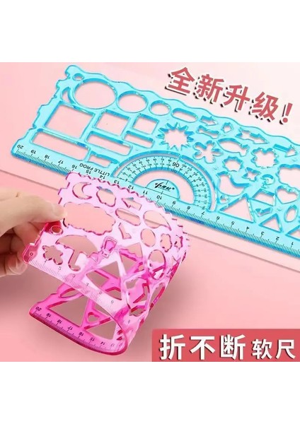 Kızlarpinksofttape Stili Çok Fonksiyonlu Cetvel, Esnek Cetvel, Çizim Fonksiyonu, Sürekli Değişen, Çok Yönlü Ilkokul Cetvel Seti, Manuel Kopya Şablonu (Yurt Dışından) modelleri