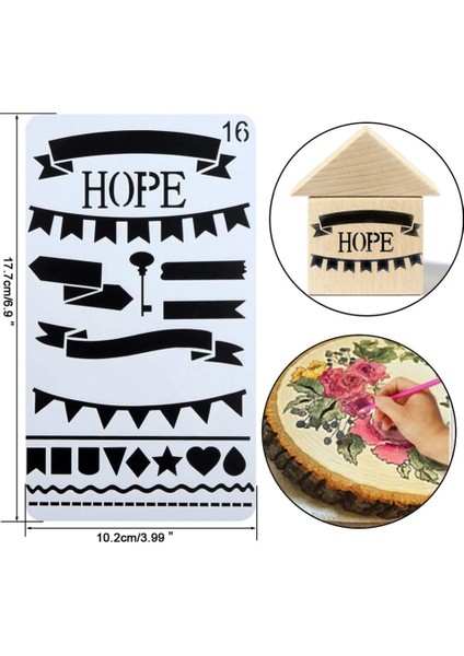 Et Plastik Planlayıcı Dıy Çizim Şablonu Günlük Günlük Şablon Seti Malzeme Model Numarası I (Yurt Dışından)