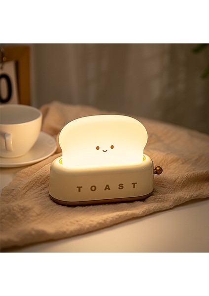 Tost Ekmeği Makinesi Gece Lambası Yaratıcı Yatak Odası Başucu Şarj Edilebilir Zamanlama Kapalı Işık ile LED Masa Lambası (Yurt Dışından) fiyatları