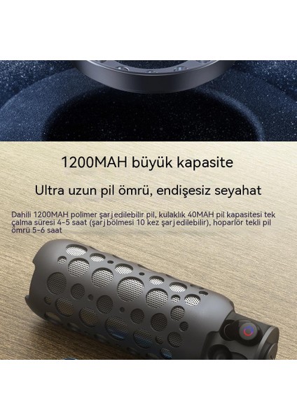 Tws Dış Mekan Bluetooth Kablosuz Kulaklık Hoparlörü 2'si 1 Arada 5.0 (Yurt Dışından)