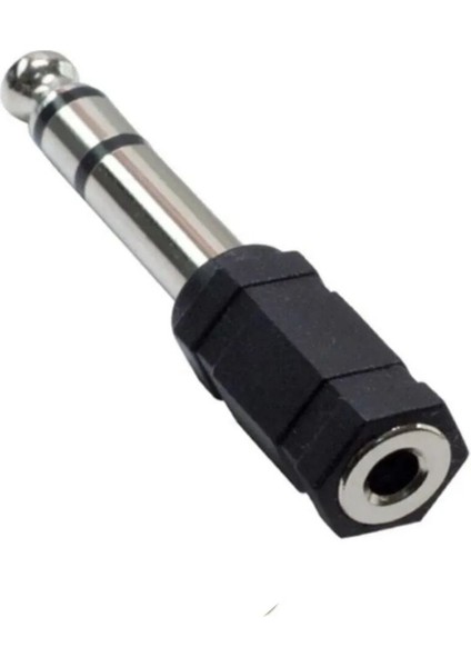 3.5mm Aux Ses Stereo Siteryo 6.3mm Çevirici Jack Çevirici Jak Dönüştürücü Adaptör Ince.