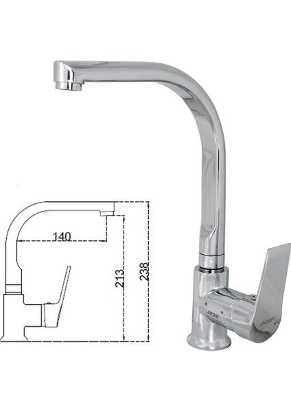 Stilla Serisi Kuğu Lavabo Bataryası