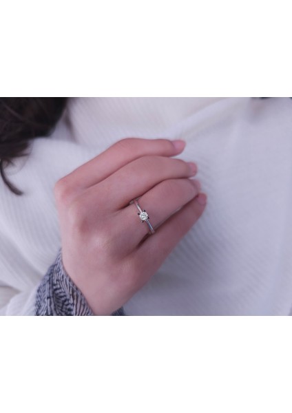 F Renk 0,20 Karat Pırlanta Tektaş Yüzük 0417R0222 fırsatları