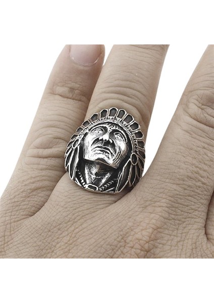 Erkek Yüzük Gümüş 925 Motorcu Kızılderili fiyatları