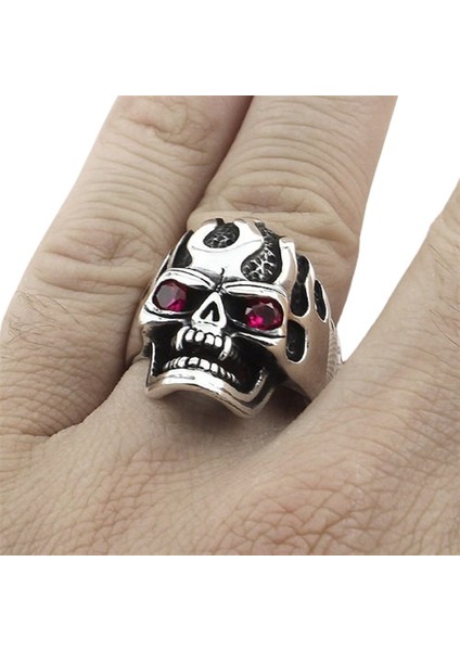 Erkek Yüzük Gümüş 925 Motorcu Kurukafa modelleri