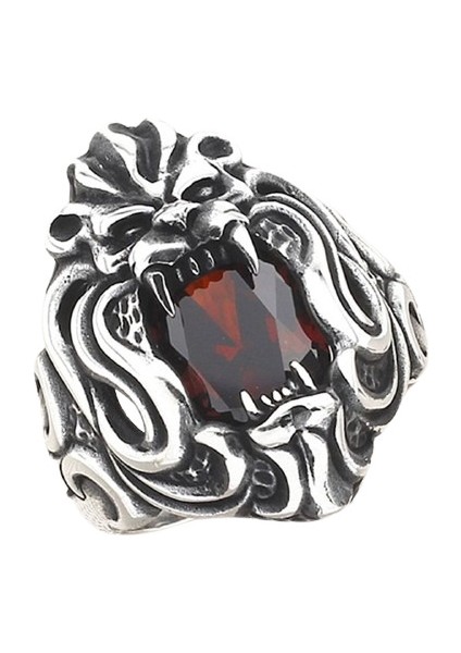 Erkek Yüzük Gümüş 925 Motorcu Aslan