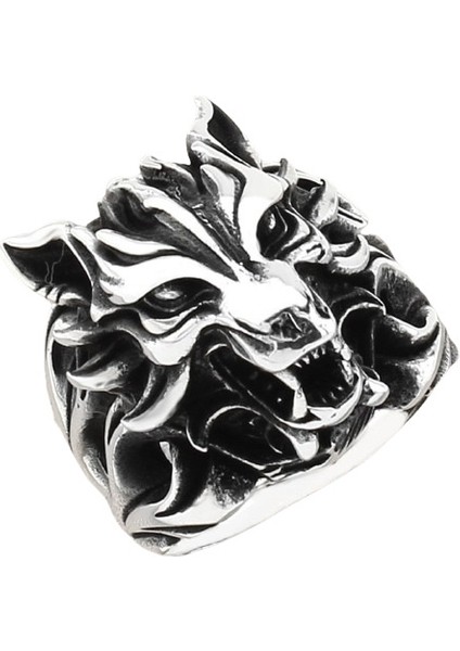 Erkek Yüzük Gümüş 925 Motorcu Kurukafa